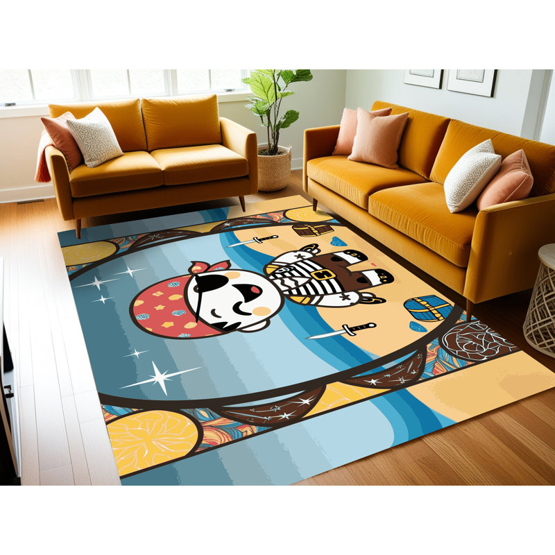 Tapis lavable Sunside Sails Pirates Ocean Kids_Pir031, Rectangulaire 2 pi x 3 pi