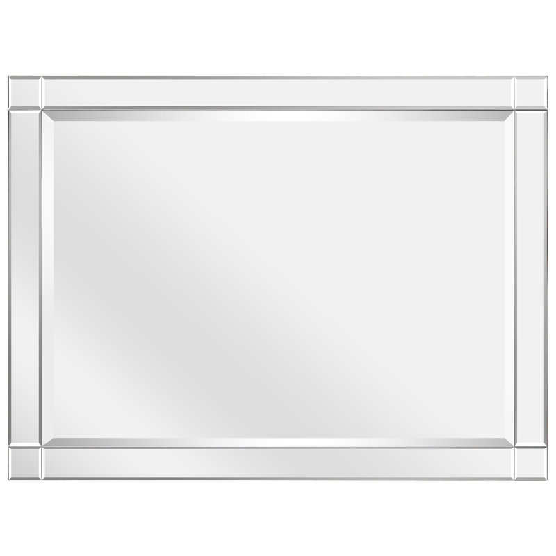 Norvin Solid Wood Rectangle Mirror, 30" x 40"