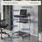 Rolling Laptop Cart with Storage, Graphite