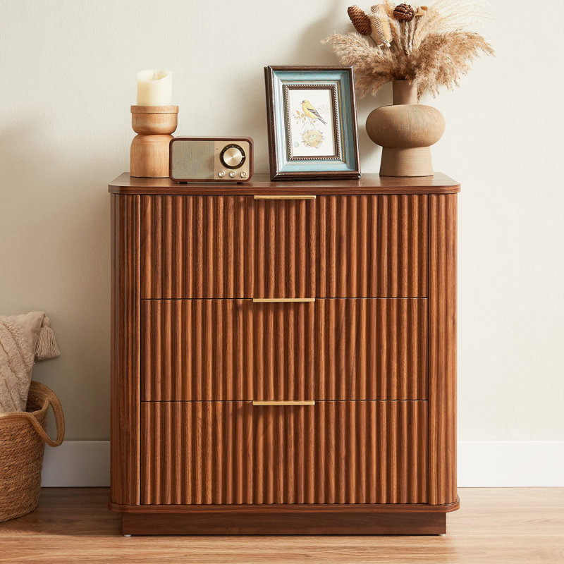 Commode 8 tiroirs Kertis, Noyer