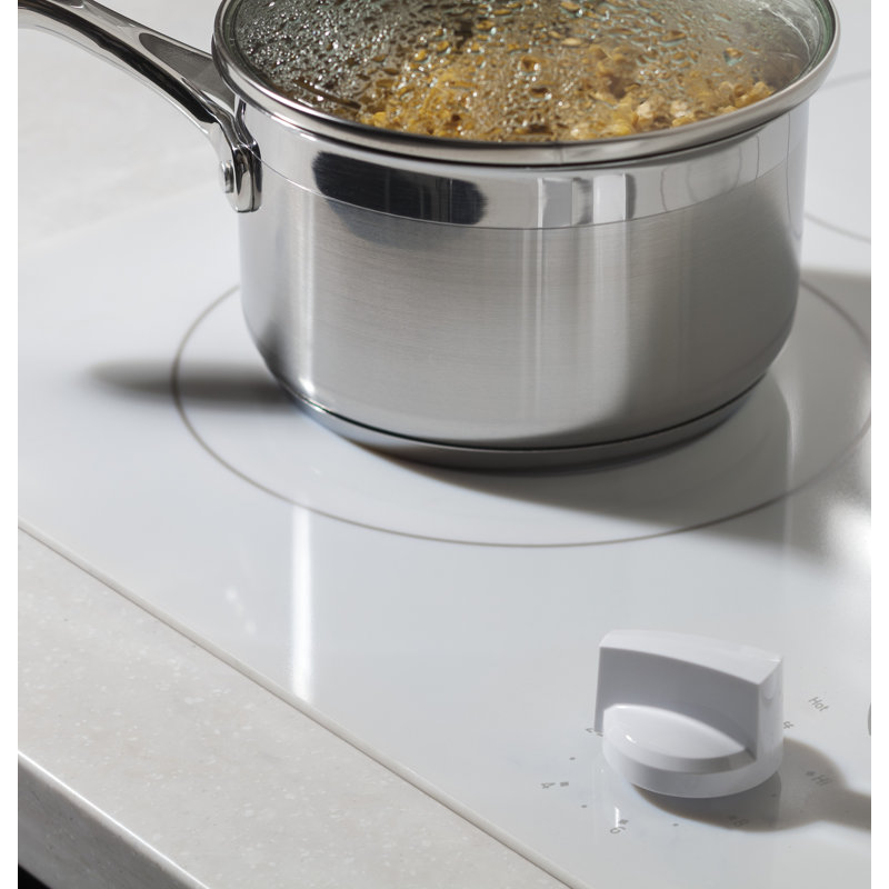 Built-in 36" Electric Cooktop with 5 Burners, White