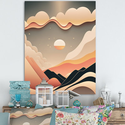 Pleine lune montagne sérénité IV - reproduction sur toile