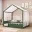 Lit de cabane en bois avec guirlande lumineuse, tablette et barrières de sécurité-1317242262