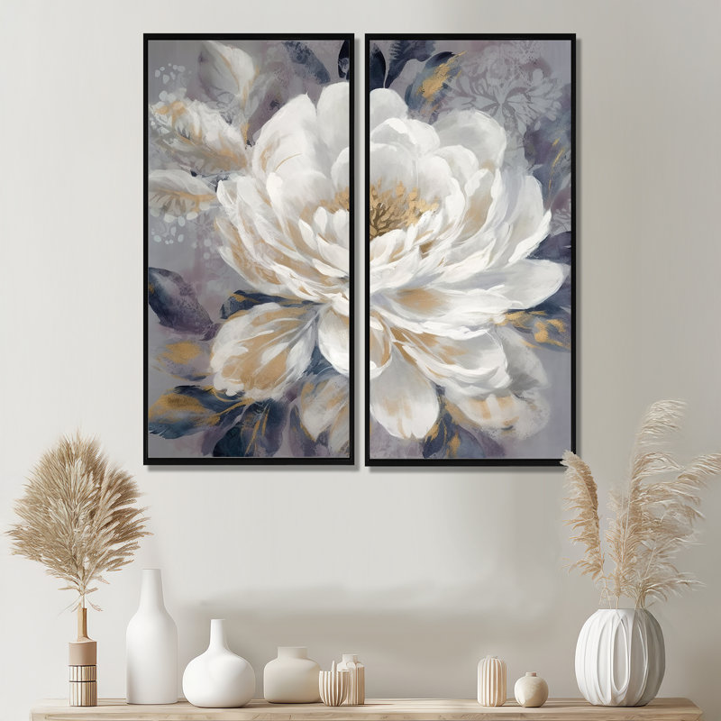 Petit - impressions sur toile modernes, 32" H x 32" W, Black, Impression encadrée flottante