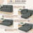 Pull Out Couch Sleeper Sofa Bed With Usb Ports & 4 Side Pockets For Living Room-1165664405