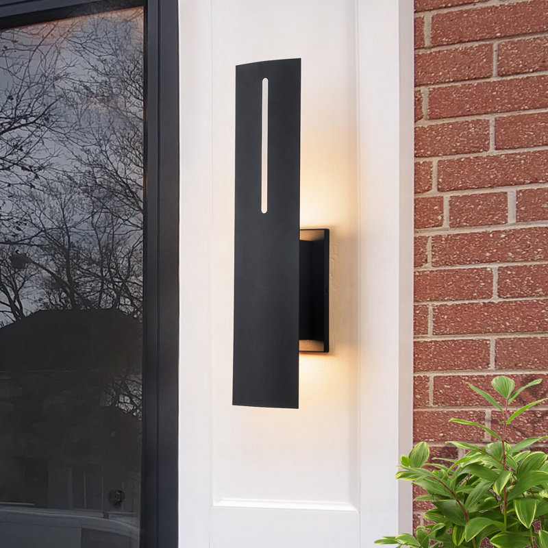 20" Modern LED Outdoor Wall Sconce - Up & Down Light
