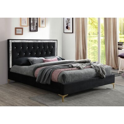 King Tufted Platform Bed -  Everly Quinn, F47B1AA0580A4882A1FB9215E7437067