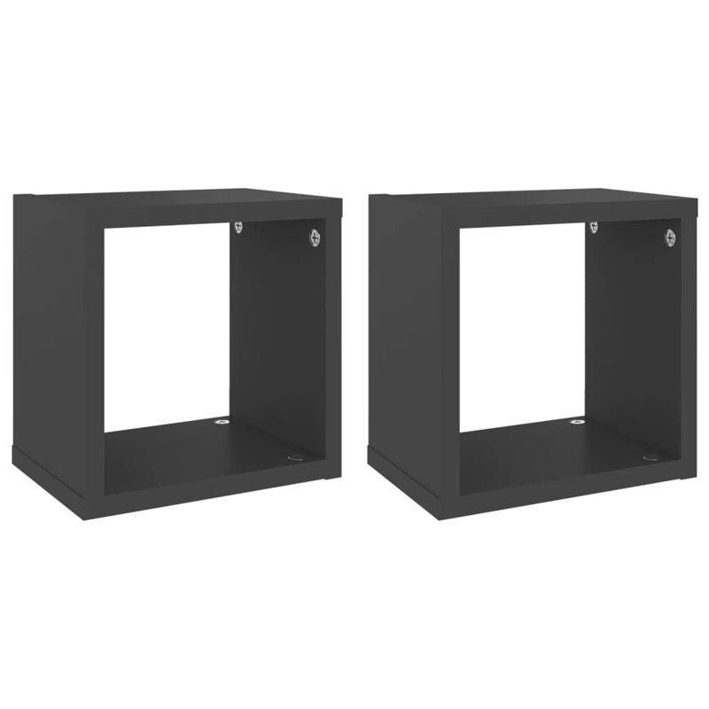 Glenetta 2 Piece Square Cube Shelf, Oak, 30cm H x 30cm W x 15cm D