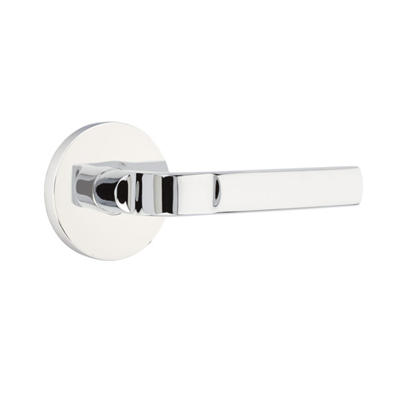 Poignée de porte avec rosette Aston, Chrome brillant, Gauche