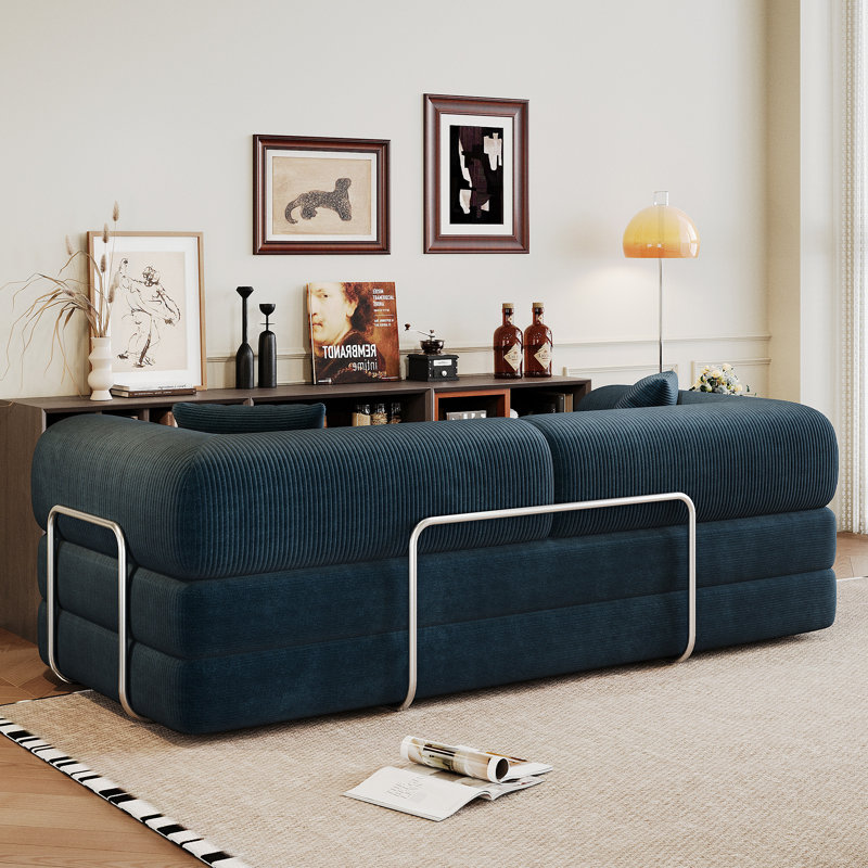 Canapé à compression 78,8 po, Bleu