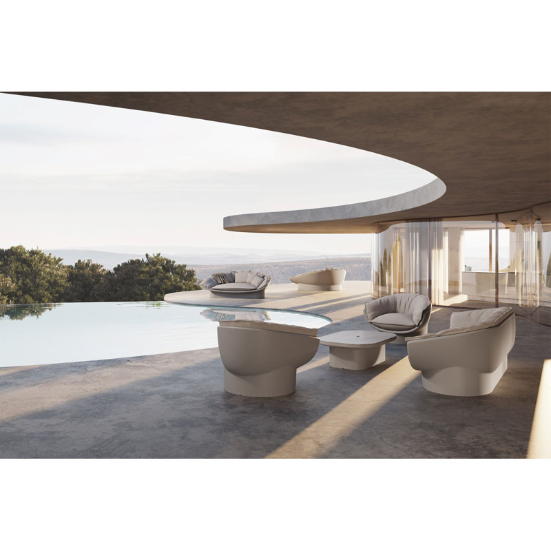 Luna - Lounge Chair - Black - Glad Moon Upholstery, Anthracite
