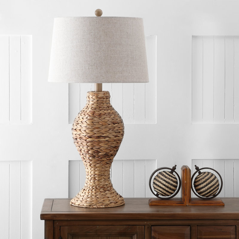 Lampe de table 31 "Crespo Seagrass Weave, Brun