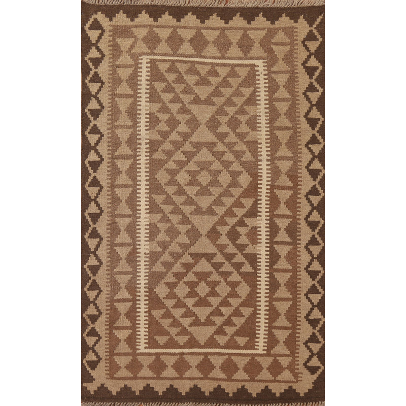 Tapis oriental en laine réversible kilim 3 x 5