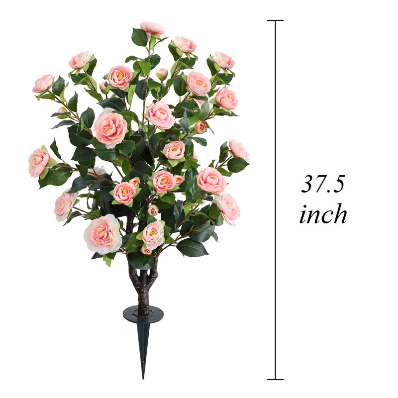 Camélia artificiel 36 po (ensemble de 2), Rose