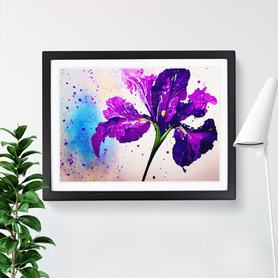Iris Flower Splash Vol.5 Abstract - Framed Print
