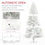 Grand arbre de Noël artificiel, arbre de Noël non éclairé avec embouts de branches, ouverture automatique, base en acier, décoration des Fêtes pour bureau personnel, blanc-115294602