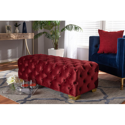 Crotts Velvet Upholstered Bench