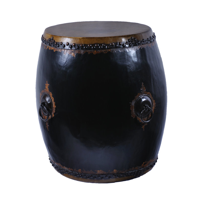 Tabouret d'appoint en bois massif, Noir