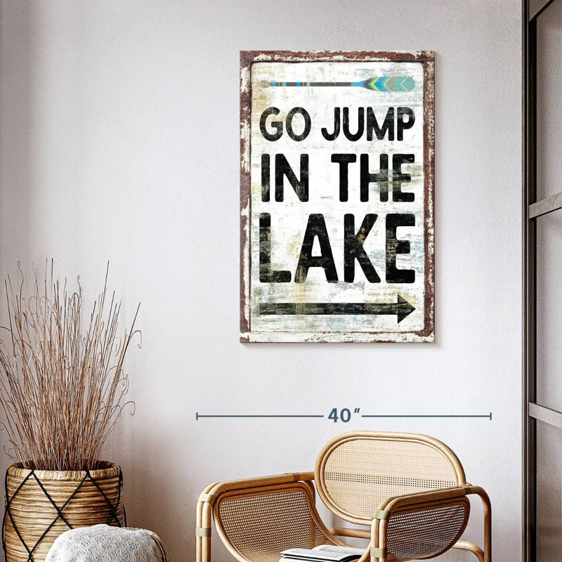 «Go Jump In The Lake», impression sur toile, H 39 po x l 26 po x P 1,25 po