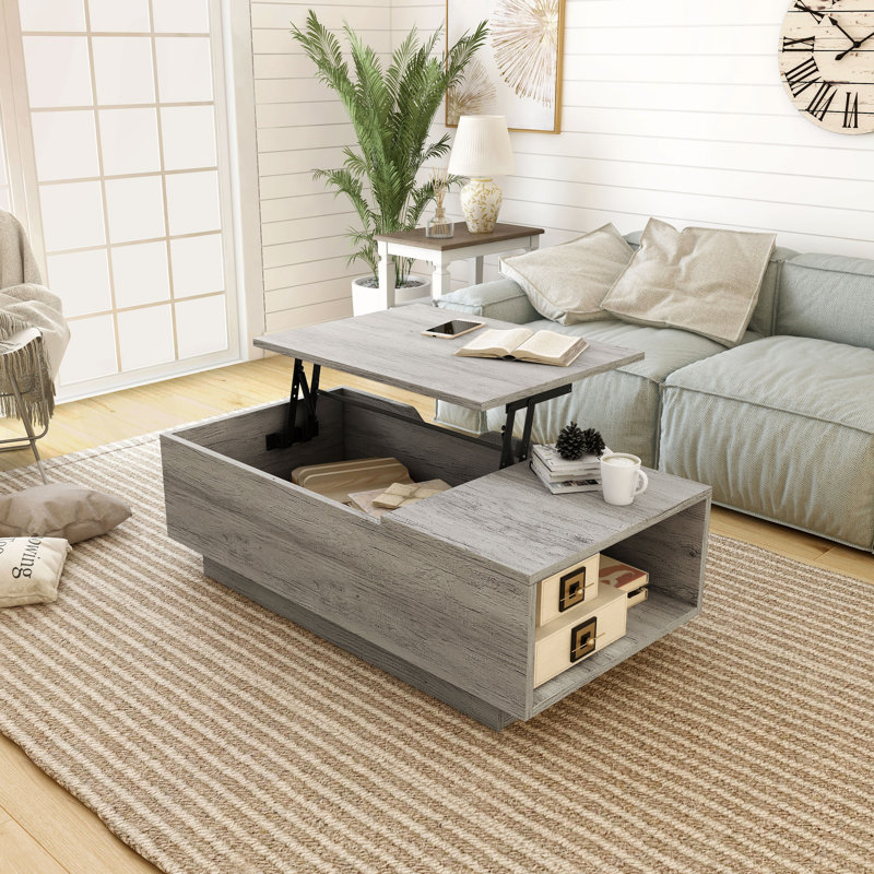 Kianna Single Coffee Table, Vintage Grey Oak