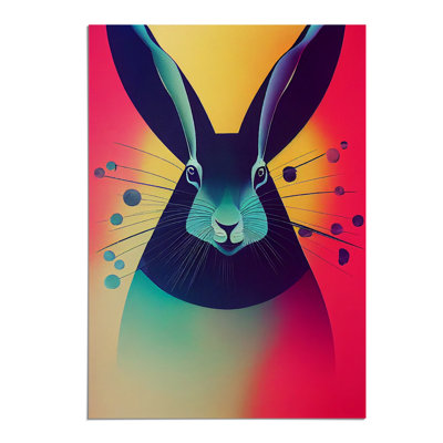 Vivid Hare Abstract - Wall Art