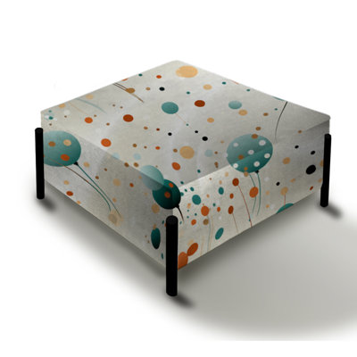 Mystic Enchantment Polka Dots Pattern I - Polka Dots Large Square Ottoman