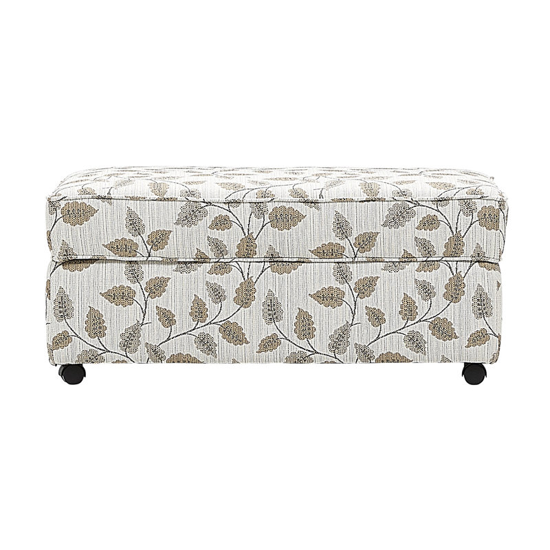 42" Upholstered Storage Ottoman With Casters - Greenthumb Autumn, Greenthumb Autumn