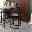 Bar Stool with Backrest Set of 2 Counter Height Upholstered Bar Chairs with Footrest-2119934828