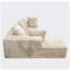 Modulaire moderne avec méridienne modulaire en forme de L et canapé en L, canapé rembourré 3 places beige, utilisation dans le salon, siège mi-ferme, Standard 100 By®, beige assemblé pour la chambre à coucher, design américain,-136892443