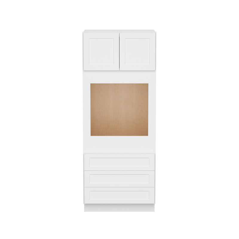 Armoire de cuisine Furinno Shaker Oven, prête à assembler, P 24 po x l 33 po x H 84 po, blanc