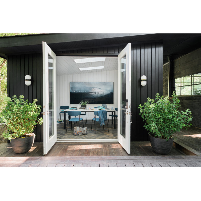Brian Patrick Flynn for Crystorama Capsule Outdoor 2 Light Outdoor Wall Mount, White, 10" H x 6" W x 7.25" D