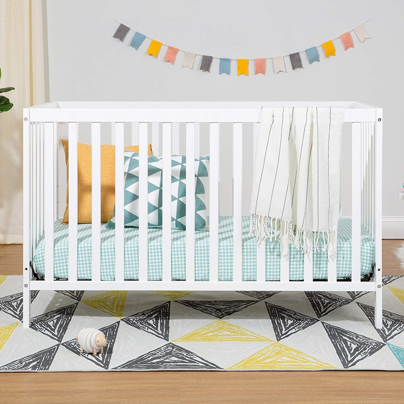 Union 4-in-1 Convertible Crib, White