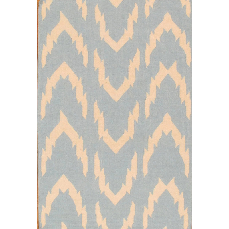 Flatweave Wool Geometric Indoor Rug, Rectangle 6' x 9'