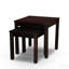 Ensemble de 2 tables gigognes en eucalyptus, espresso