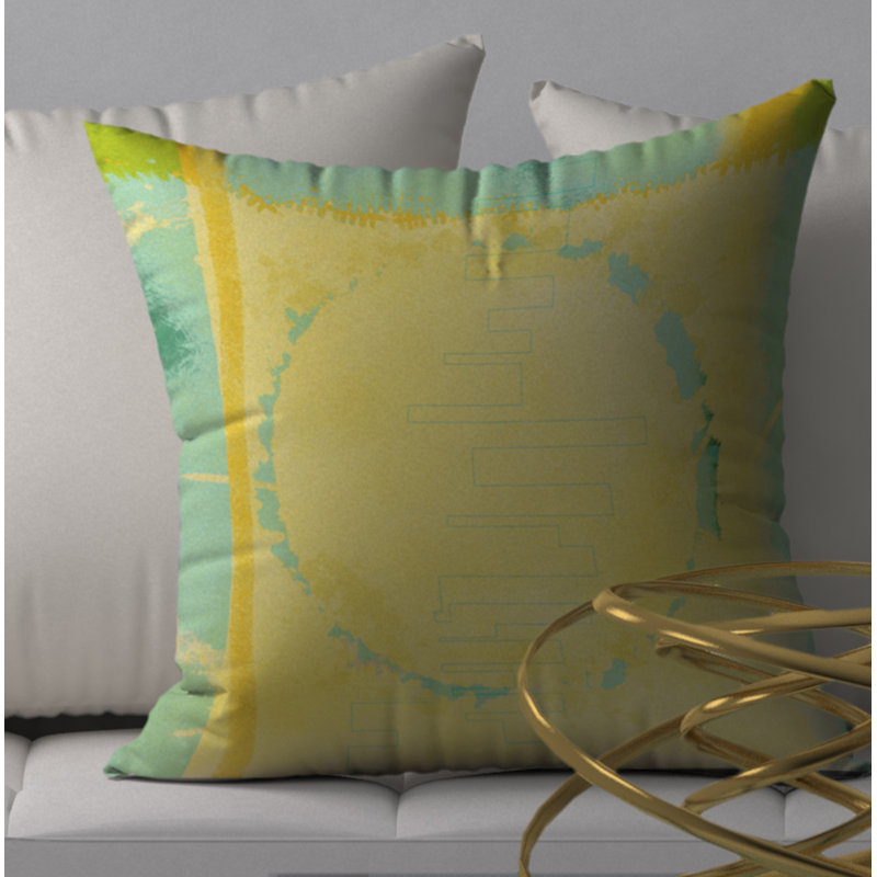 Abstract Reversible Throw Pillow, 18" x 18"