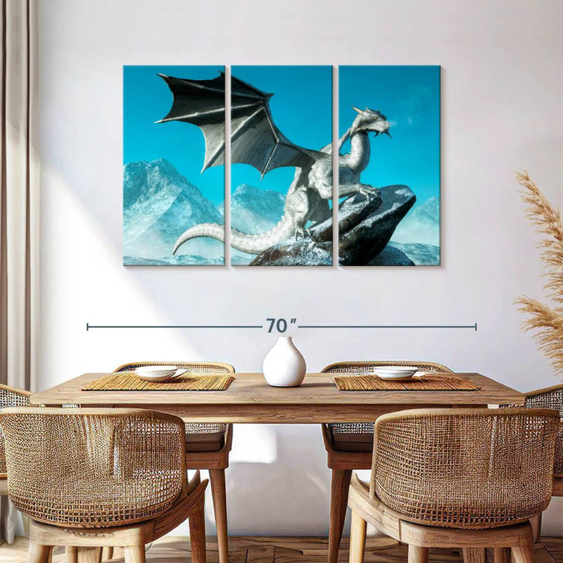Kelan Winter Dragon, 36" H x 57" W