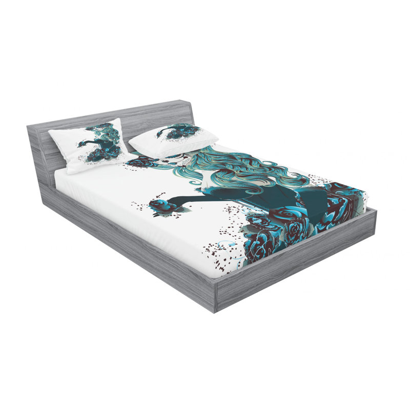 Microfiber Sheet Set, Queen Sheet Set with Fitted Sheet