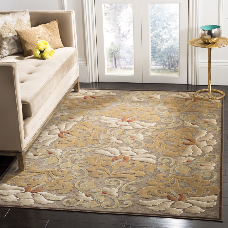 Tapis floral Hahnert Martha Stewart Performance, Rectangle 6 pi 7 po x 9 pi 2 po