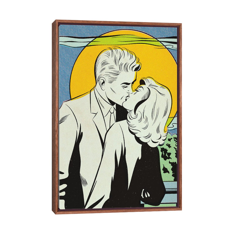 Moon by Joseph McDermott - Print on Canvas, 152.5 cm H x 101.5 cm W, Classic Brown Wood Framed