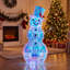Sapin de Noël en forme de bonhomme de neige et de diamant avec lumières DEL multicolores en 2D