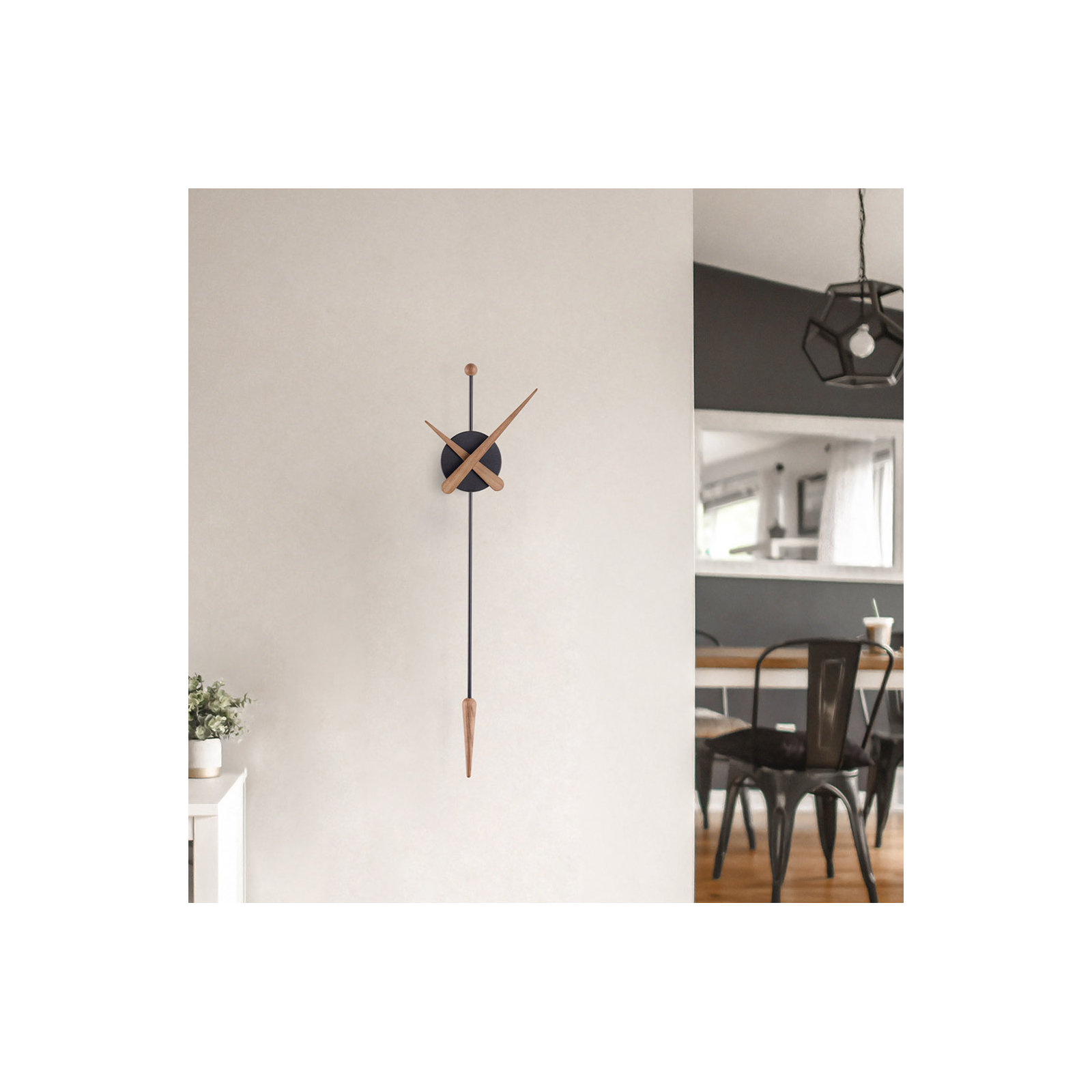 11.02'' Wall Clock, Black Oak