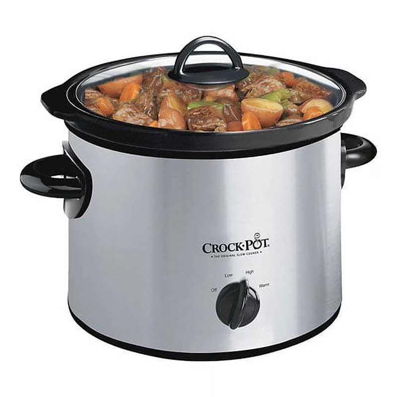 Crock-Pot 3 qt Silver Stoneware Slow Cooker