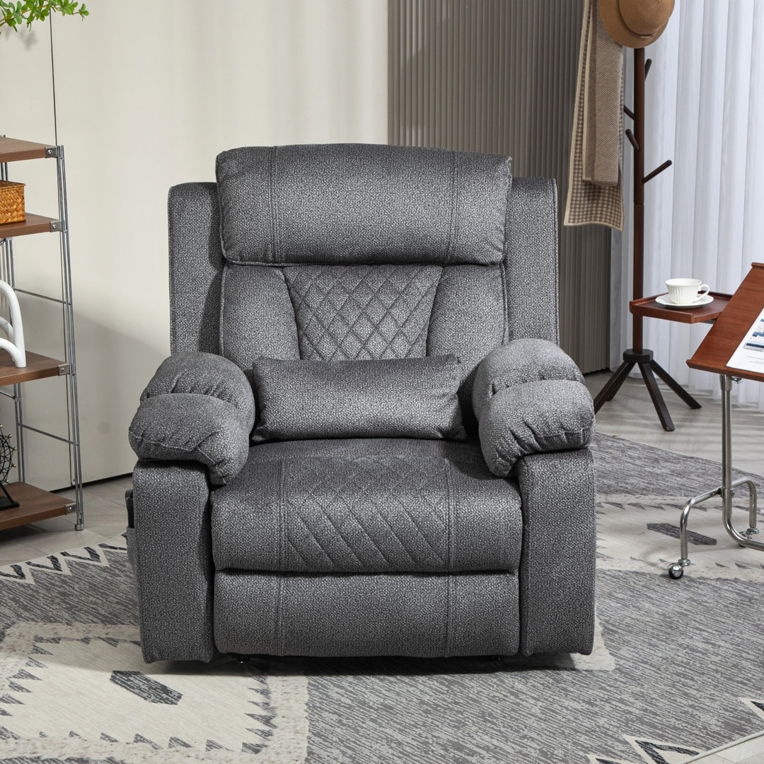 Power Lift Recliner For Elderly 28-inch Wide Seat – Lay Flat Lift Chair With Heat Massage - Flip Arm Storage Cup Holders - Usb Type C Charging - Lumbar Pillow – Big Tall 400 Lbs Latitude Run® Body