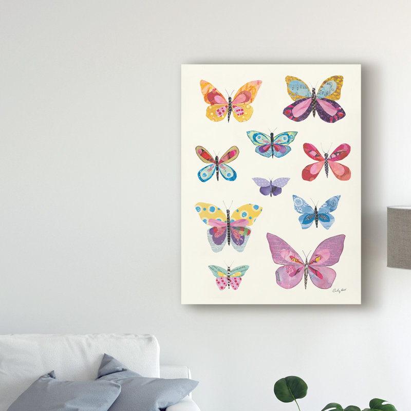 « papillon chars ii », art sur toile, H 19 po x l 14 po x P 2 po