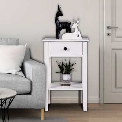 Table blanche élégante avec rangement - rehausse l'élégance du charme de la pièce