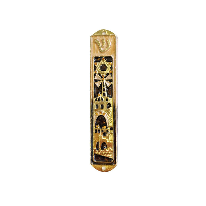 Aluminum Mezuzah, Brown