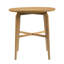 Table de comptoir ronde en bois avec base renforcée en croix Rowan-124216047