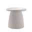 Table d'appoint ronde blanche en oxyde de magnésium cannelé 19,69 po-1260192343