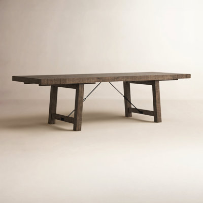 Edelen 39 " Extendable Pine Rectangular Solid Wood Top Dining Table