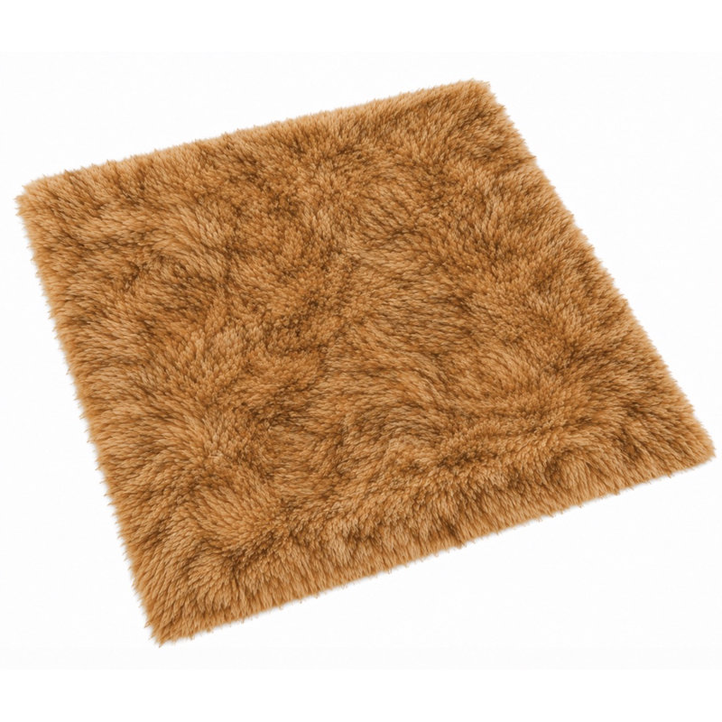 Tapis d'intérieur lavable Wickstrom Performance en fausse peau de mouton brun, Carré 6 pi